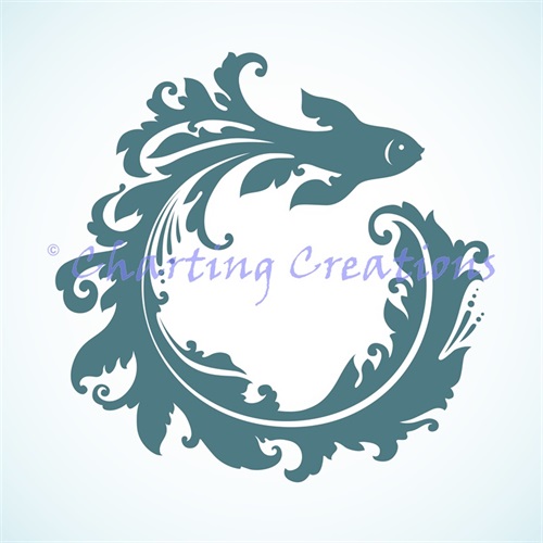 (image for) Gold Fish Swirl Silhouette